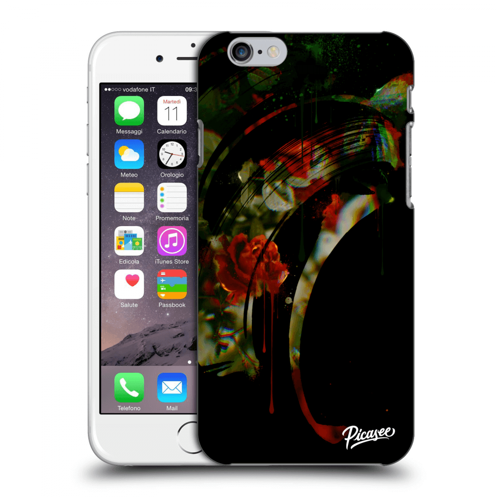 Picasee silikonový průhledný obal pro Apple iPhone 6/6S - Roses black