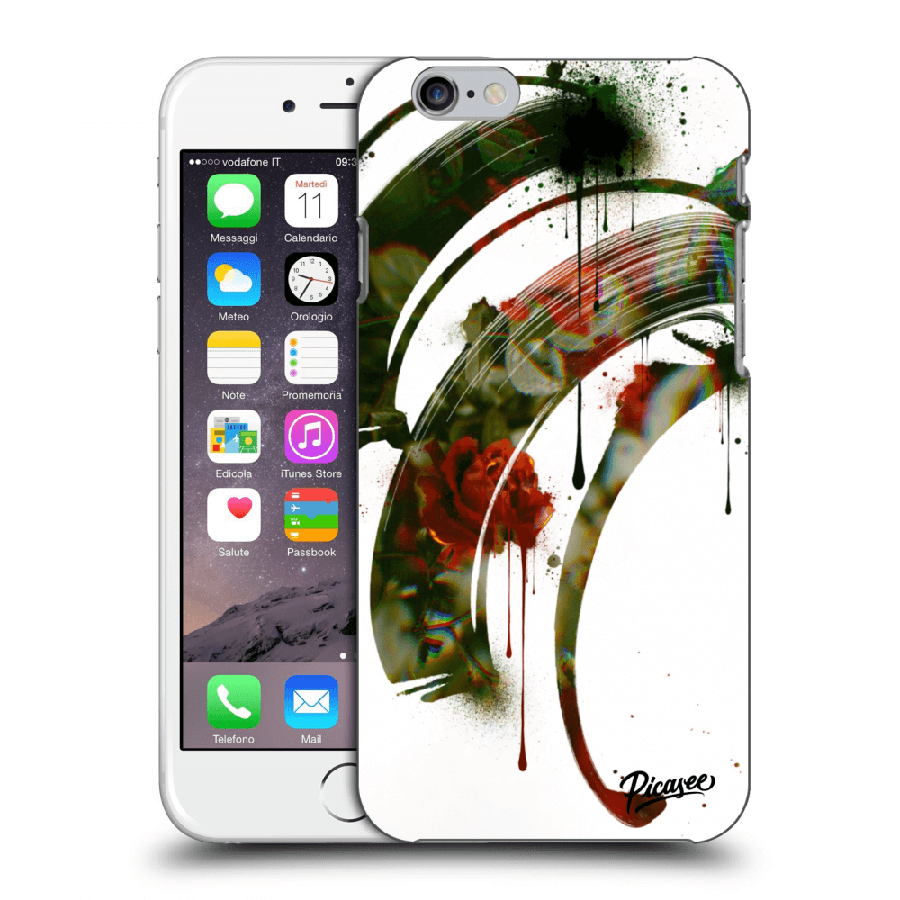 Picasee silikonový průhledný obal pro Apple iPhone 6/6S - Roses white