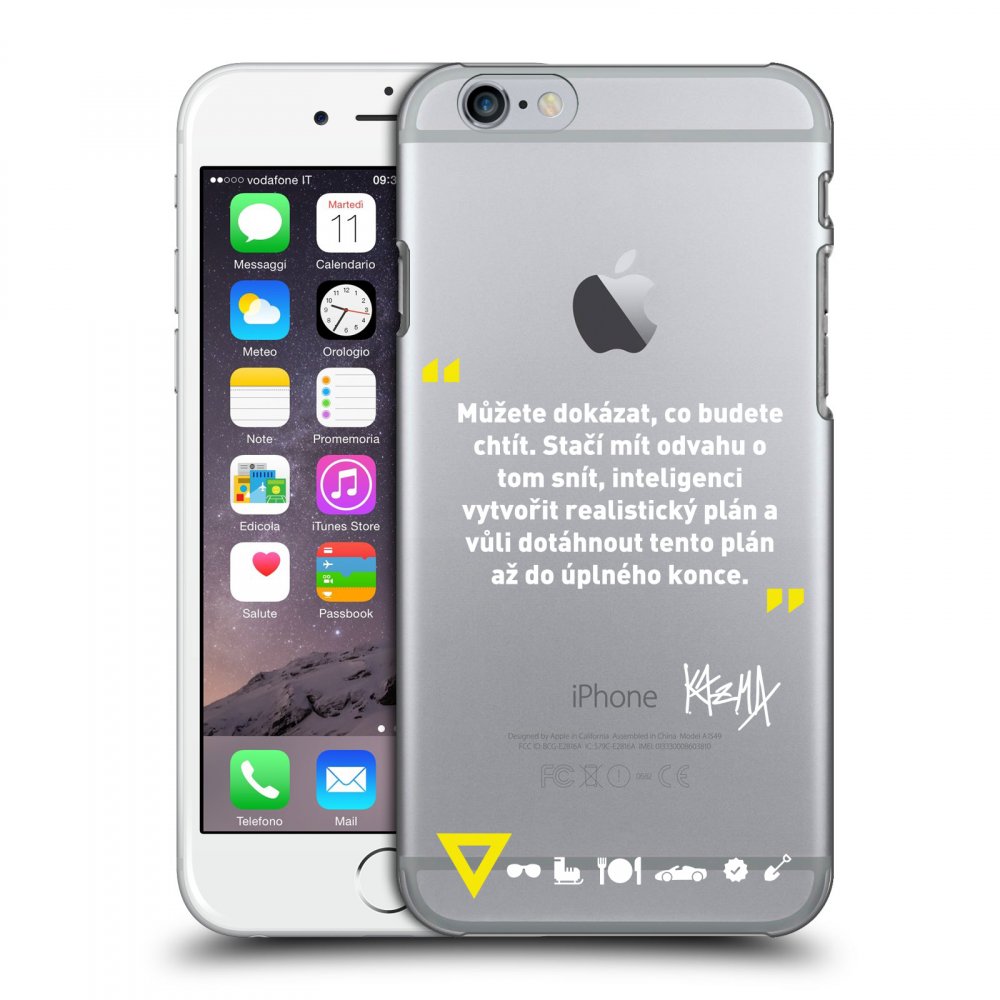 Picasee silikonový průhledný obal pro Apple iPhone 6/6S - Kazma - MŮŽETE DOKÁZAT, CO BUDETE CHTÍT