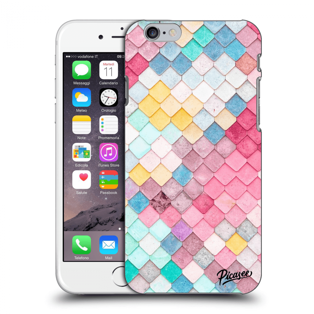 Picasee silikonový průhledný obal pro Apple iPhone 6/6S - Colorful roof