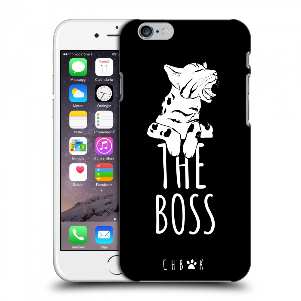 Picasee silikonový průhledný obal pro Apple iPhone 6/6S - CHBMK - The Boss - black