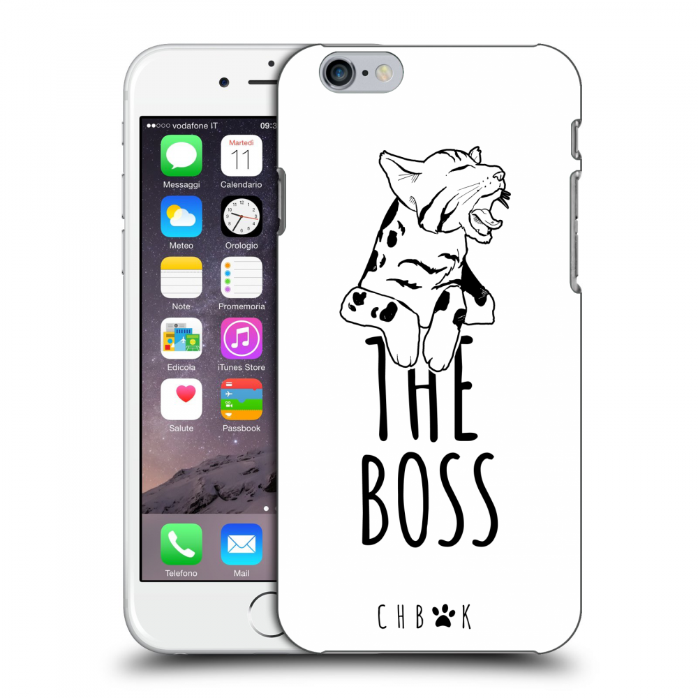 Picasee silikonový průhledný obal pro Apple iPhone 6/6S - CHBMK - The Boss - white