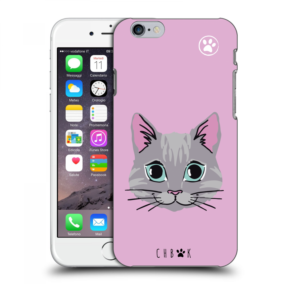 Picasee silikonový průhledný obal pro Apple iPhone 6/6S - Chybí mi kočky - Růžová