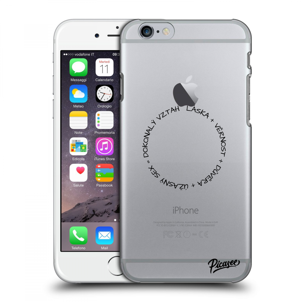 Picasee silikonový průhledný obal pro Apple iPhone 6/6S - Dokonalý vztah