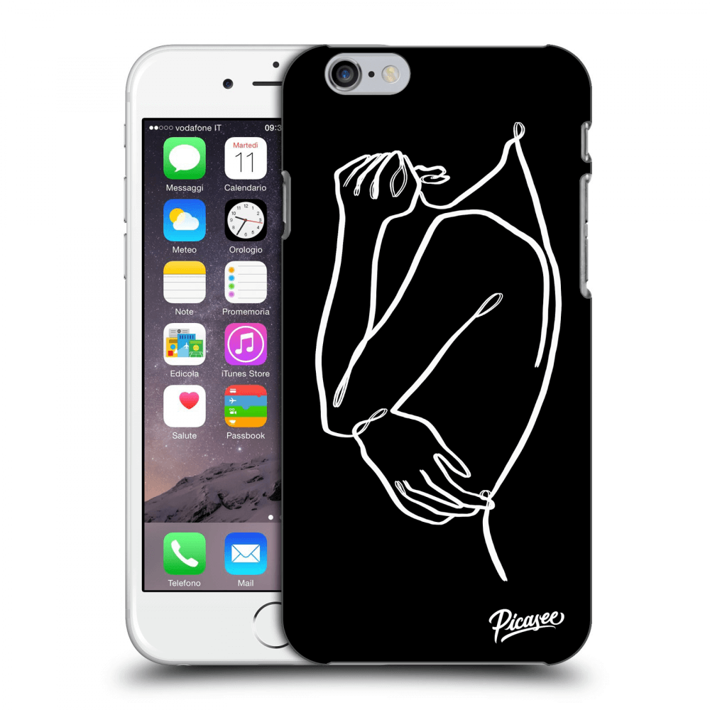 Picasee silikonový černý obal pro Apple iPhone 6/6S - Smyslná Bílá