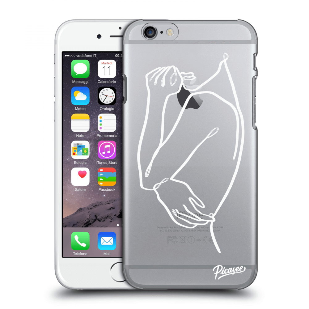 Picasee silikonový průhledný obal pro Apple iPhone 6/6S - Smyslná Bílá