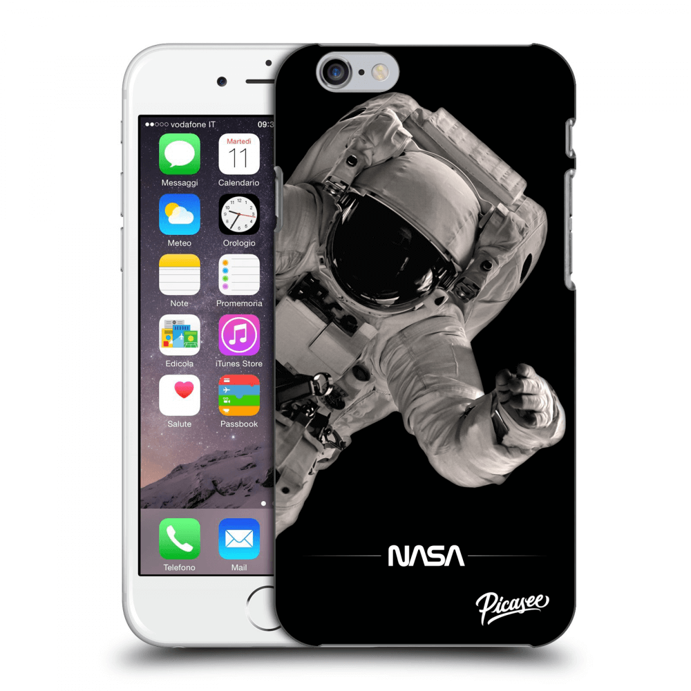 Picasee silikonový černý obal pro Apple iPhone 6/6S - Astronaut Big