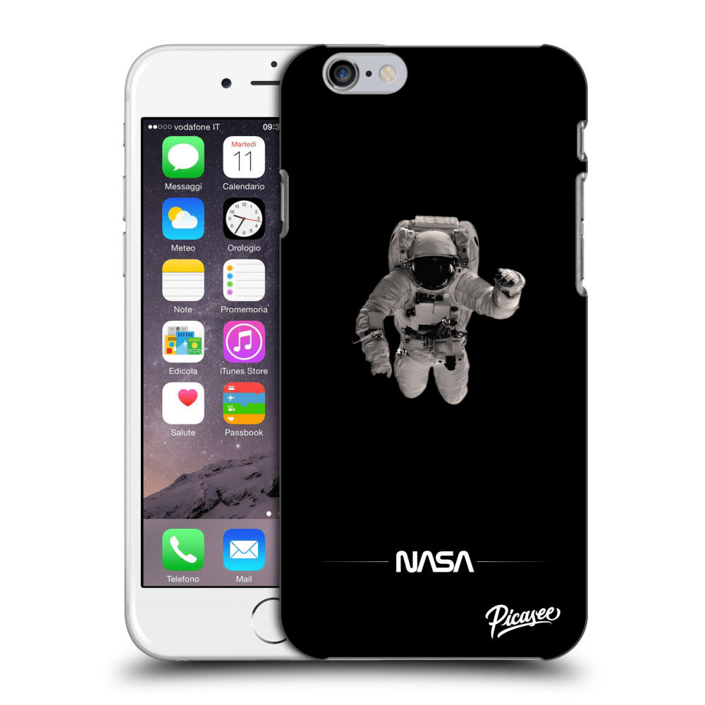 Picasee silikonový černý obal pro Apple iPhone 6/6S - Astronaut Minimal