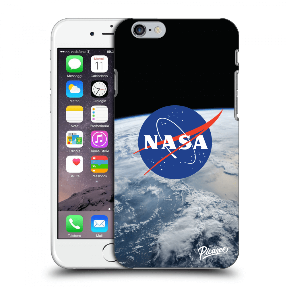 Picasee silikonový černý obal pro Apple iPhone 6/6S - Nasa Earth