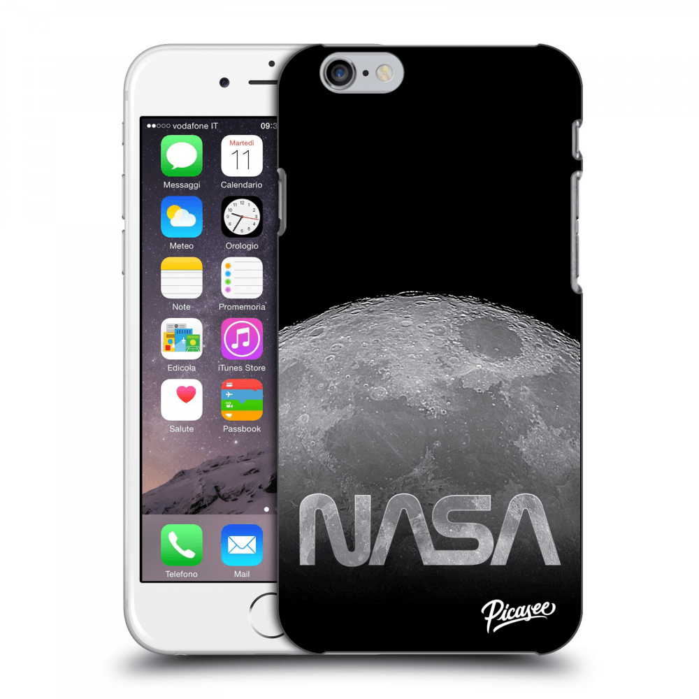 Picasee silikonový černý obal pro Apple iPhone 6/6S - Moon Cut