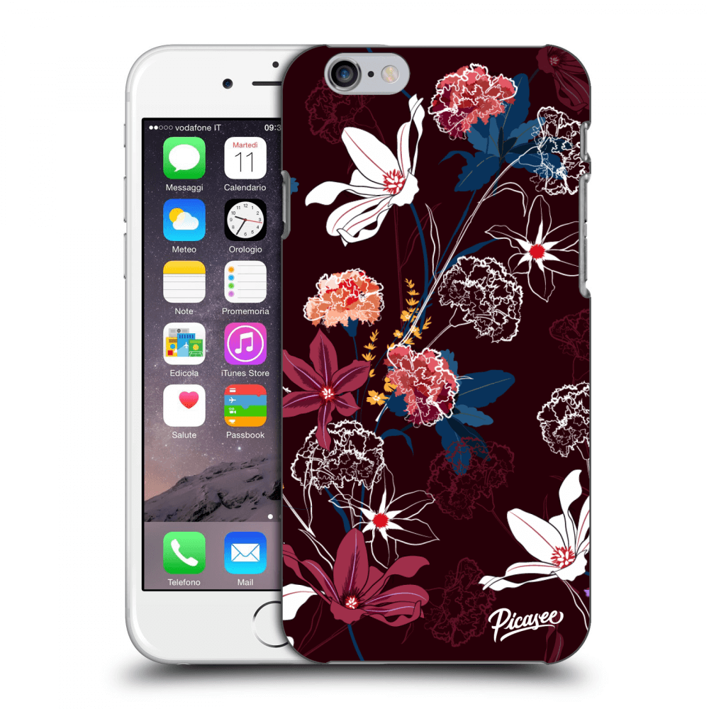 Picasee silikonový černý obal pro Apple iPhone 6/6S - Dark Meadow