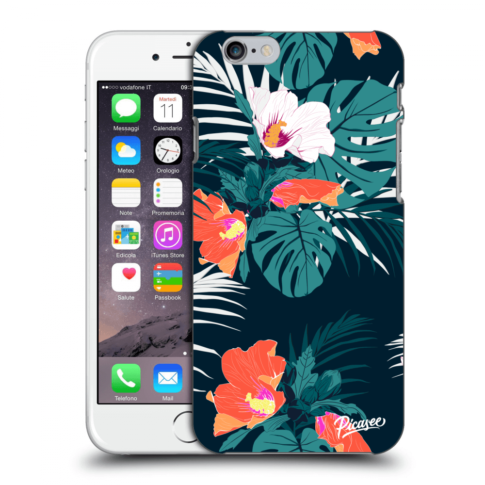 Picasee silikonový černý obal pro Apple iPhone 6/6S - Monstera Color