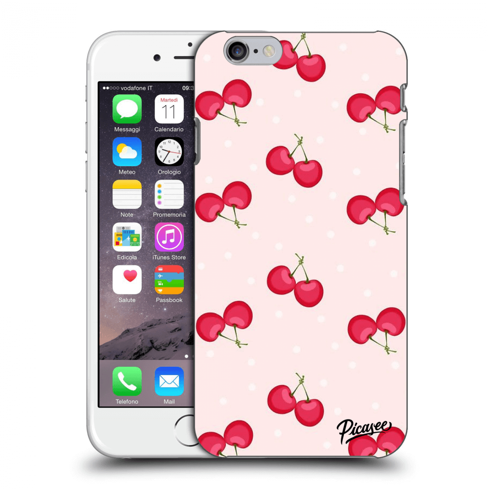 Picasee silikonový průhledný obal pro Apple iPhone 6/6S - Cherries