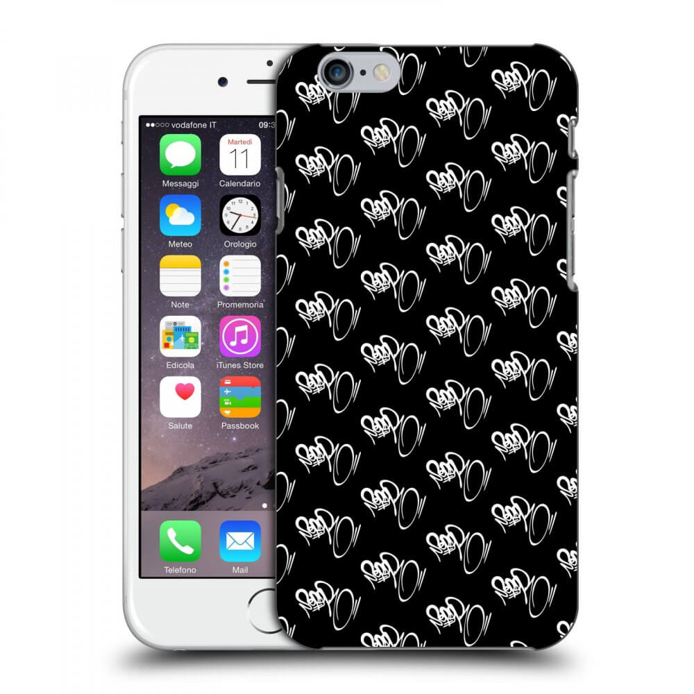 Picasee silikonový černý obal pro Apple iPhone 6/6S - Separ - White On Black