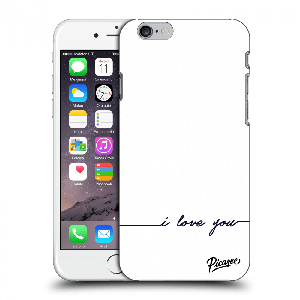 Picasee plastový průhledný obal pro Apple iPhone 6/6S - I love you