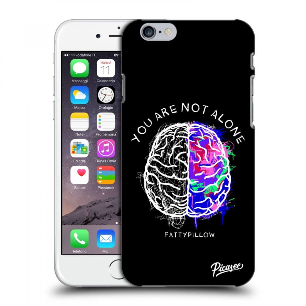 Picasee silikonový průhledný obal pro Apple iPhone 6/6S - Brain - White