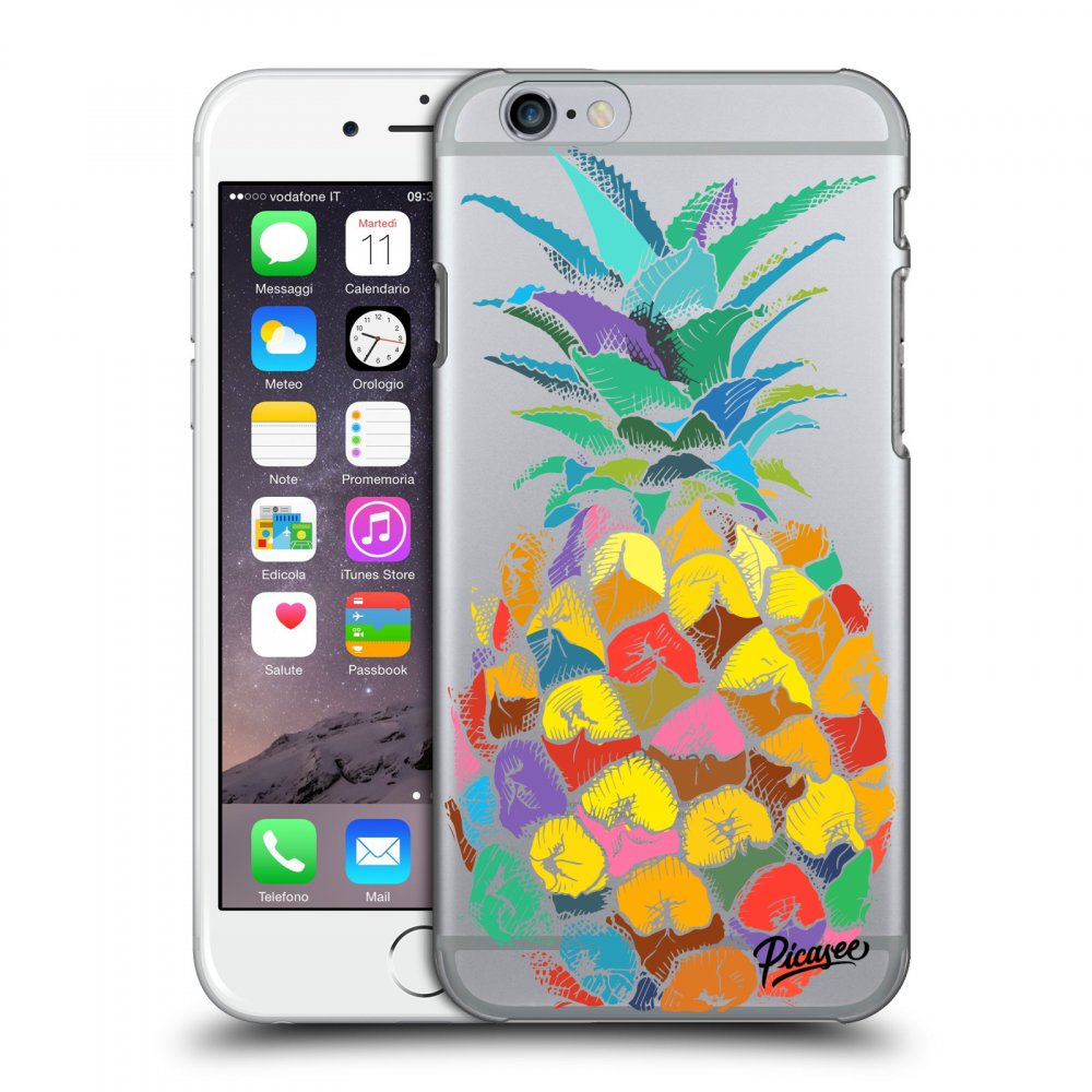Picasee plastový průhledný obal pro Apple iPhone 6/6S - Pineapple