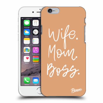 Picasee silikonový průhledný obal pro Apple iPhone 6/6S - Boss Mama