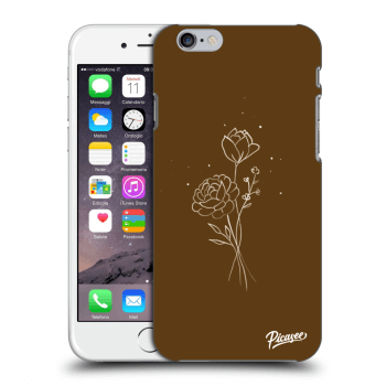 Obal pro Apple iPhone 6/6S - Brown flowers