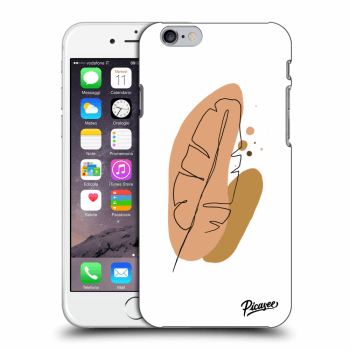 Picasee silikonový průhledný obal pro Apple iPhone 6/6S - Feather brown