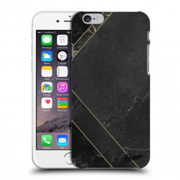 Picasee silikonový průhledný obal pro Apple iPhone 6/6S - Black tile