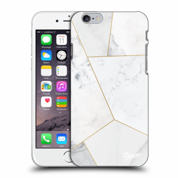 Picasee silikonový průhledný obal pro Apple iPhone 6/6S - White tile