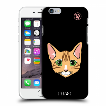 Picasee silikonový průhledný obal pro Apple iPhone 6/6S - Chybí mi kočky - Černá