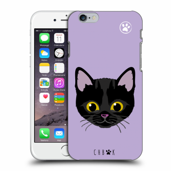 Picasee silikonový průhledný obal pro Apple iPhone 6/6S - Chybí mi kočky - Fialová