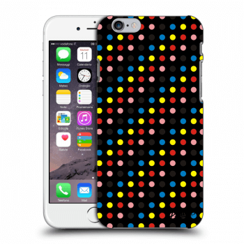 Picasee silikonový černý obal pro Apple iPhone 6/6S - Colorful dots