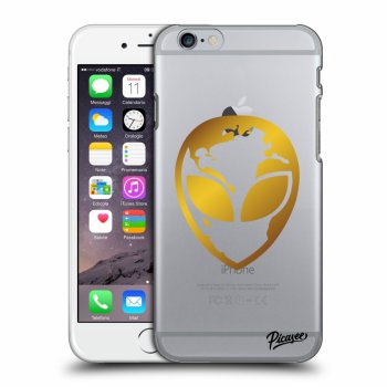 Picasee silikonový průhledný obal pro Apple iPhone 6/6S - EARTH - Gold Alien 3.0