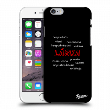 Picasee silikonový černý obal pro Apple iPhone 6/6S - Vlastnosti lásky Bílá