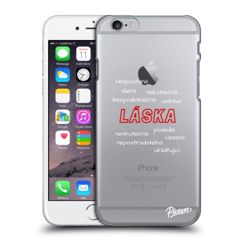 Picasee silikonový průhledný obal pro Apple iPhone 6/6S - Vlastnosti lásky Bílá