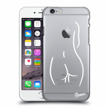 Picasee silikonový průhledný obal pro Apple iPhone 6/6S - Svlečená Bílá