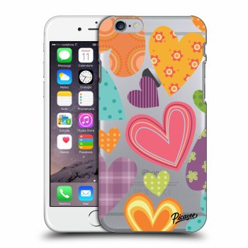 Picasee plastový průhledný obal pro Apple iPhone 6/6S - Colored heart