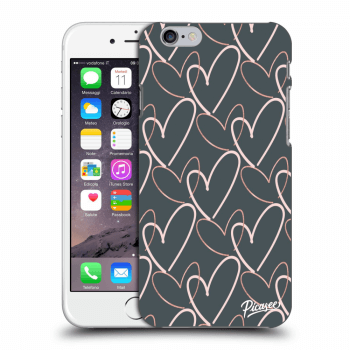Picasee silikonový průhledný obal pro Apple iPhone 6/6S - Lots of love
