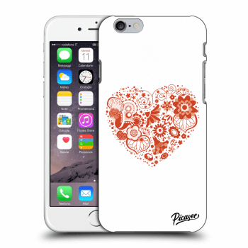 Picasee silikonový průhledný obal pro Apple iPhone 6/6S - Big heart