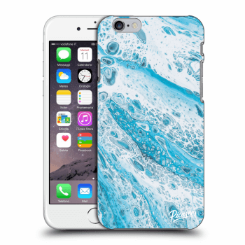 Picasee silikonový průhledný obal pro Apple iPhone 6/6S - Blue liquid