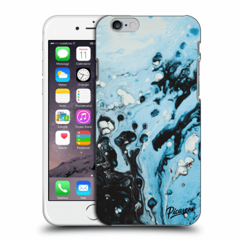 Picasee silikonový průhledný obal pro Apple iPhone 6/6S - Organic blue