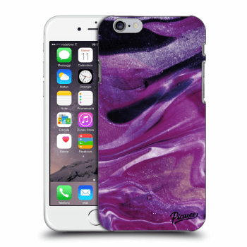 Picasee silikonový průhledný obal pro Apple iPhone 6/6S - Purple glitter
