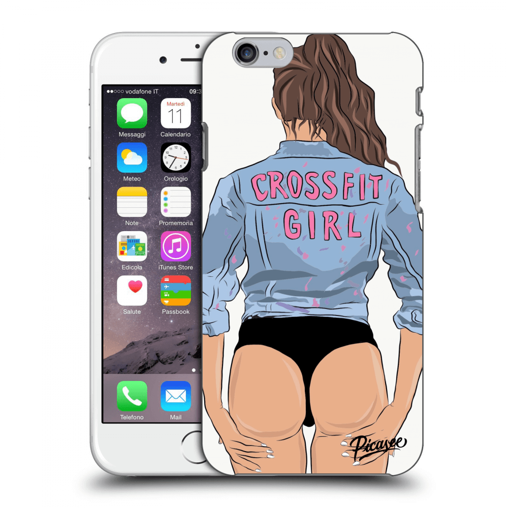 Picasee silikonový průhledný obal pro Apple iPhone 6/6S - Crossfit girl - nickynellow