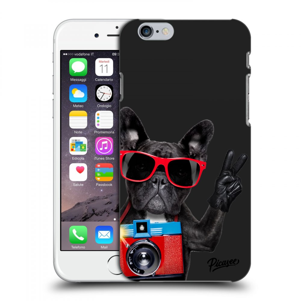 Picasee silikonový černý obal pro Apple iPhone 6/6S - French Bulldog