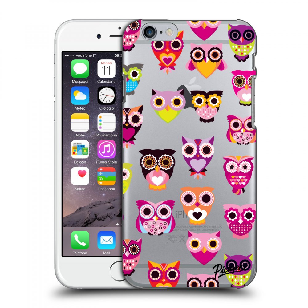 Picasee plastový průhledný obal pro Apple iPhone 6/6S - Owls