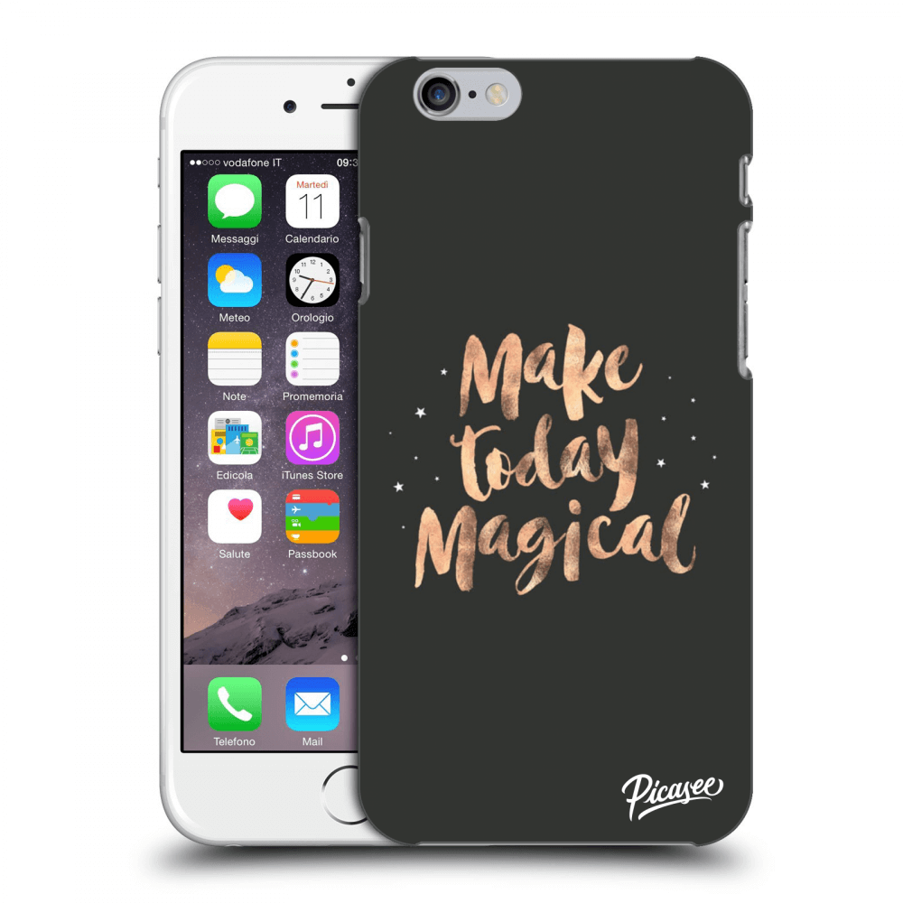 Picasee silikonový černý obal pro Apple iPhone 6/6S - Make today Magical