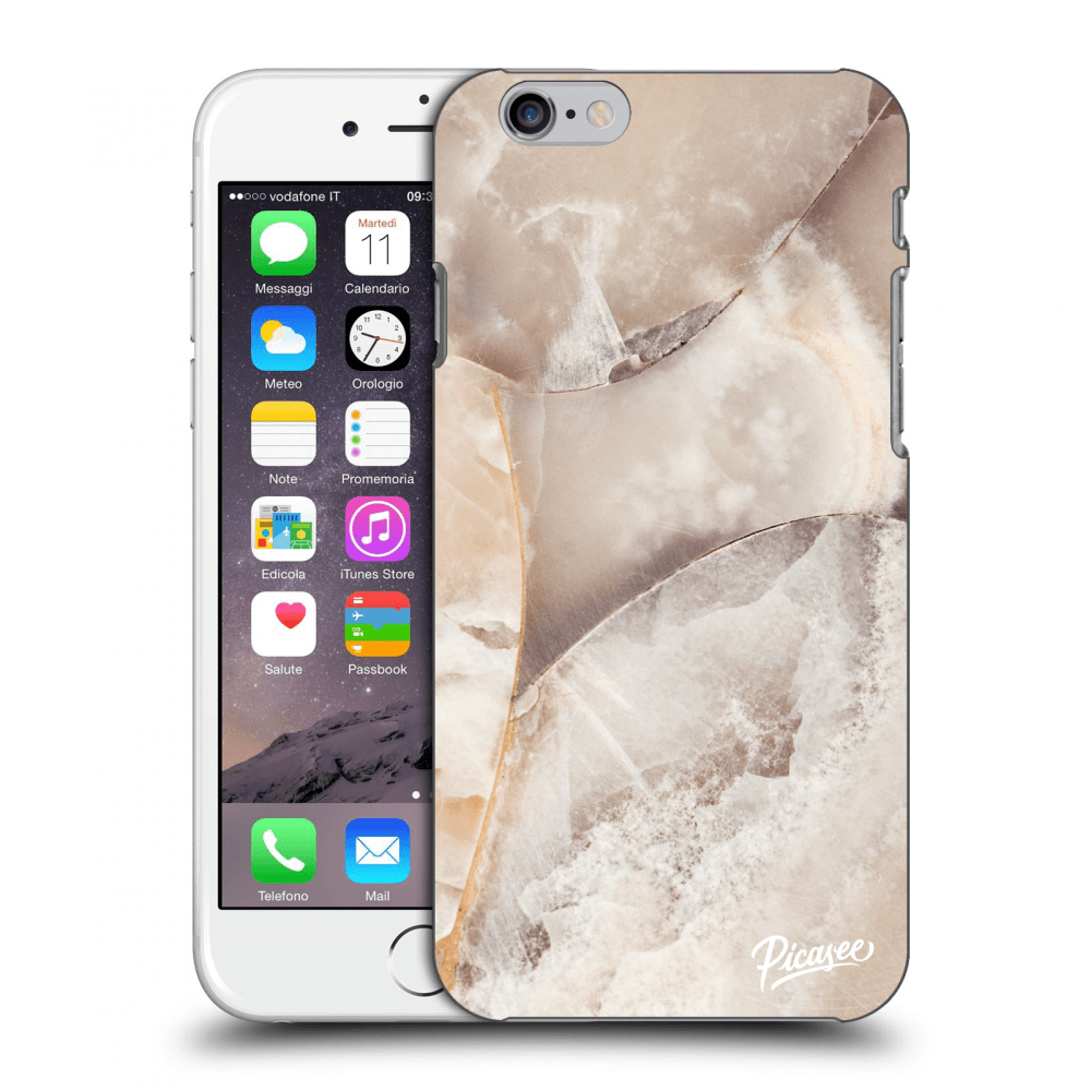 Picasee plastový průhledný obal pro Apple iPhone 6/6S - Cream marble