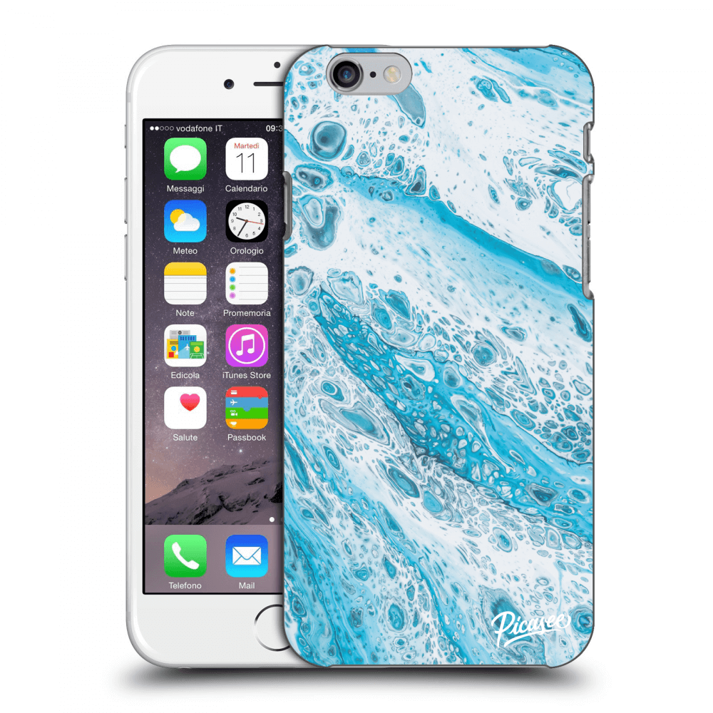 Picasee plastový průhledný obal pro Apple iPhone 6/6S - Blue liquid