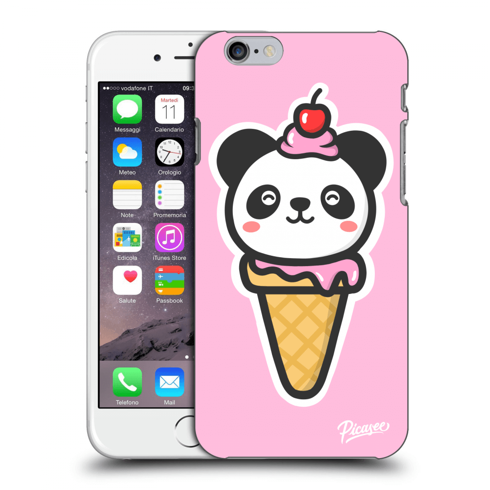 Picasee silikonový mléčný obal pro Apple iPhone 6/6S - Ice Cream Panda