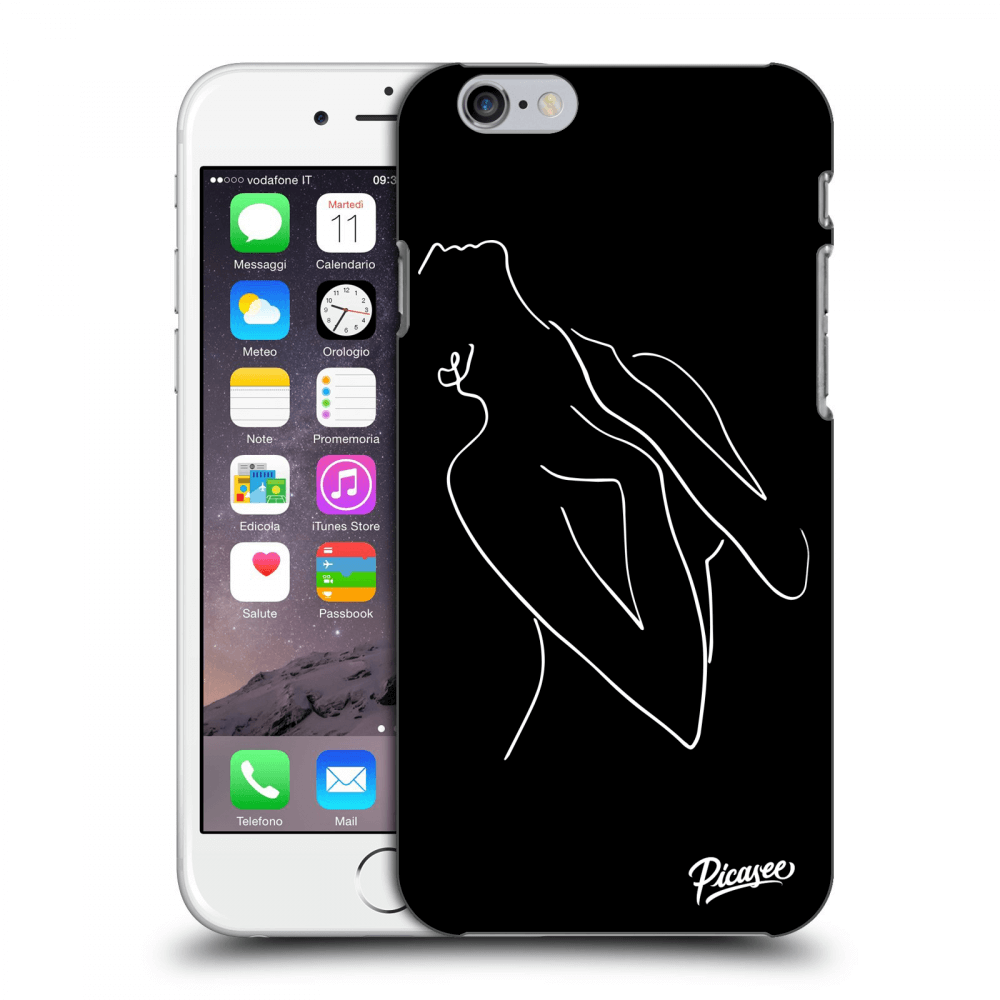 Picasee silikonový černý obal pro Apple iPhone 6/6S - Sensual girl White