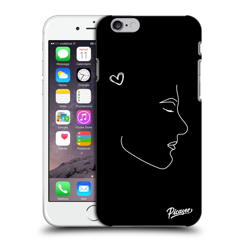 Picasee silikonový černý obal pro Apple iPhone 6/6S - Couple boy White