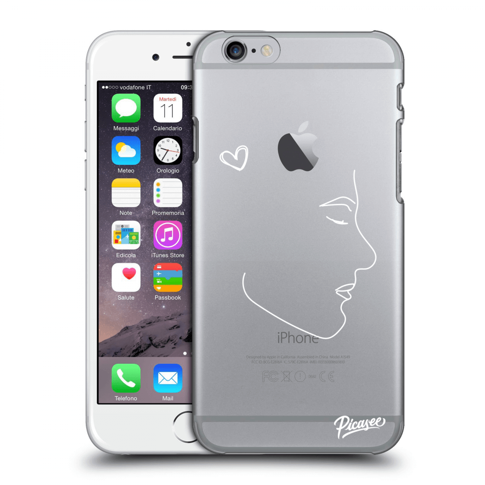 Picasee silikonový průhledný obal pro Apple iPhone 6/6S - Couple boy White