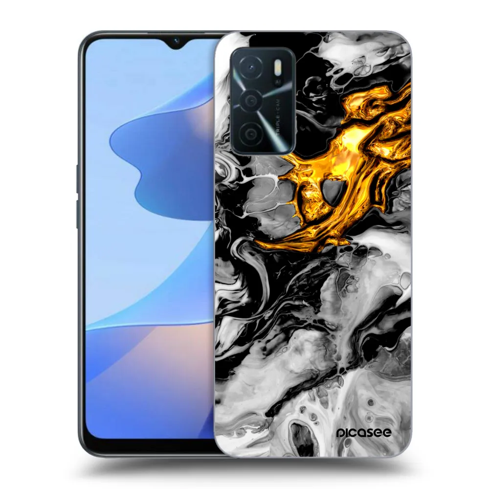 Picasee ULTIMATE CASE pro OPPO A16s - Black Gold 2